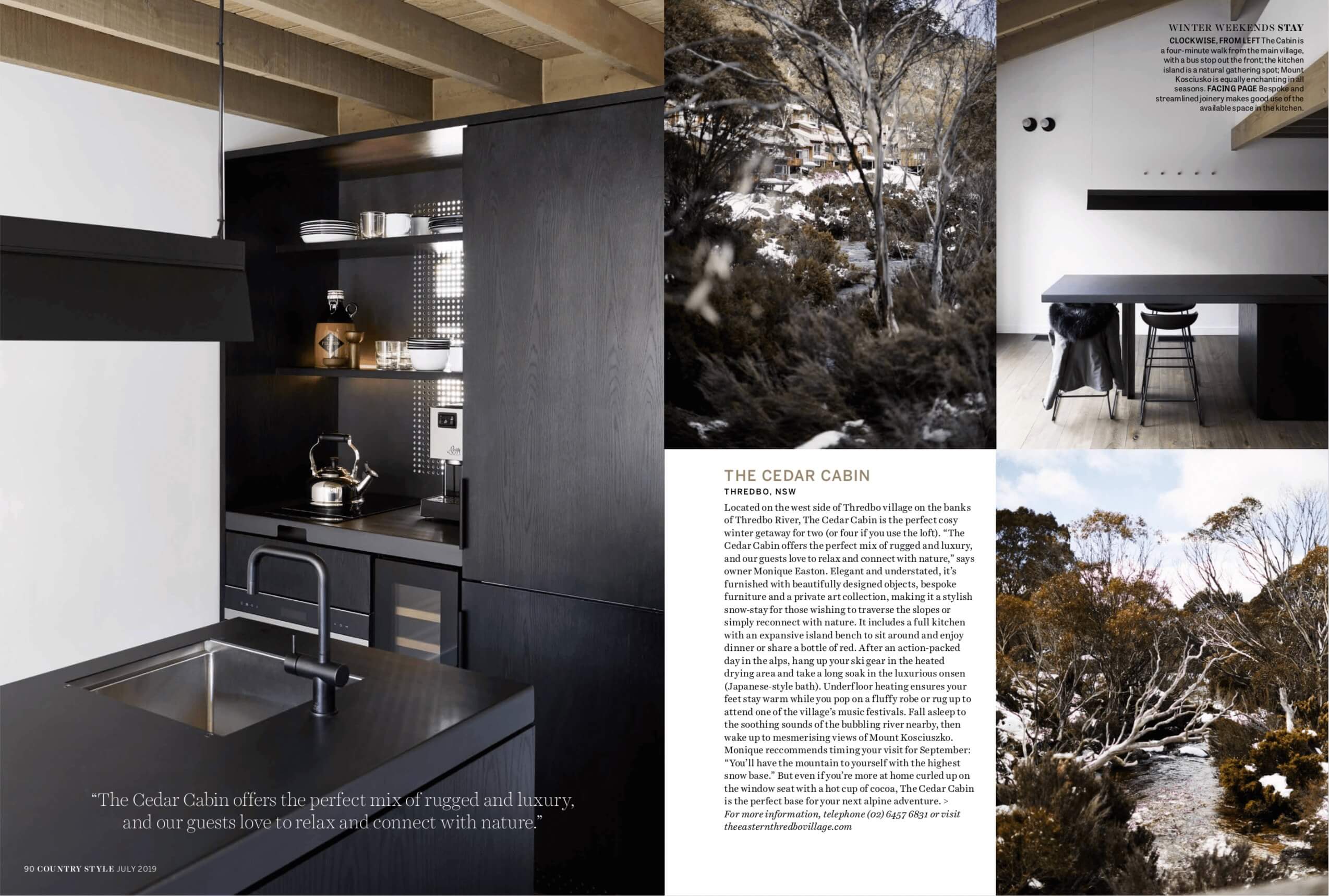 Winter Escapes with Country Style Magazine feature including Byron Beach Abodes