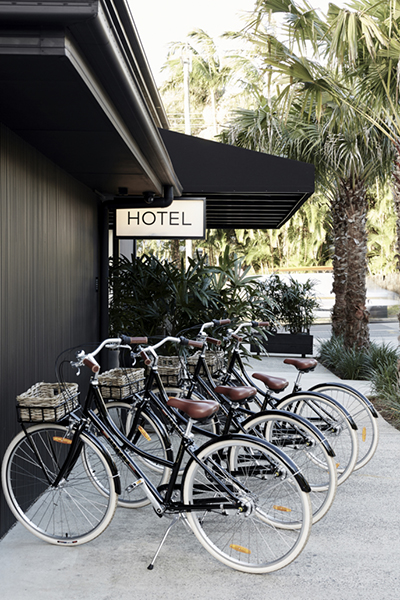Complimentary bikes at The Bower Byron Bay Hotel
