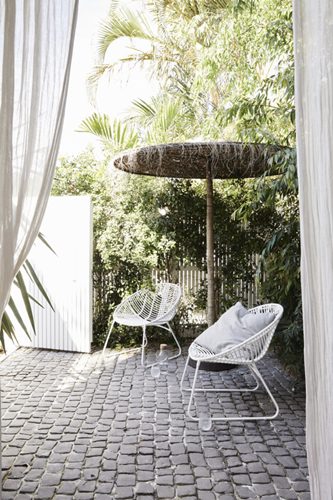 Private courtyard at The Bower Barn, The Bower Byron Bay