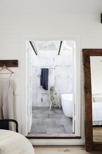 Looking into The Bower Barn ensuite, The Bower Byron Bay