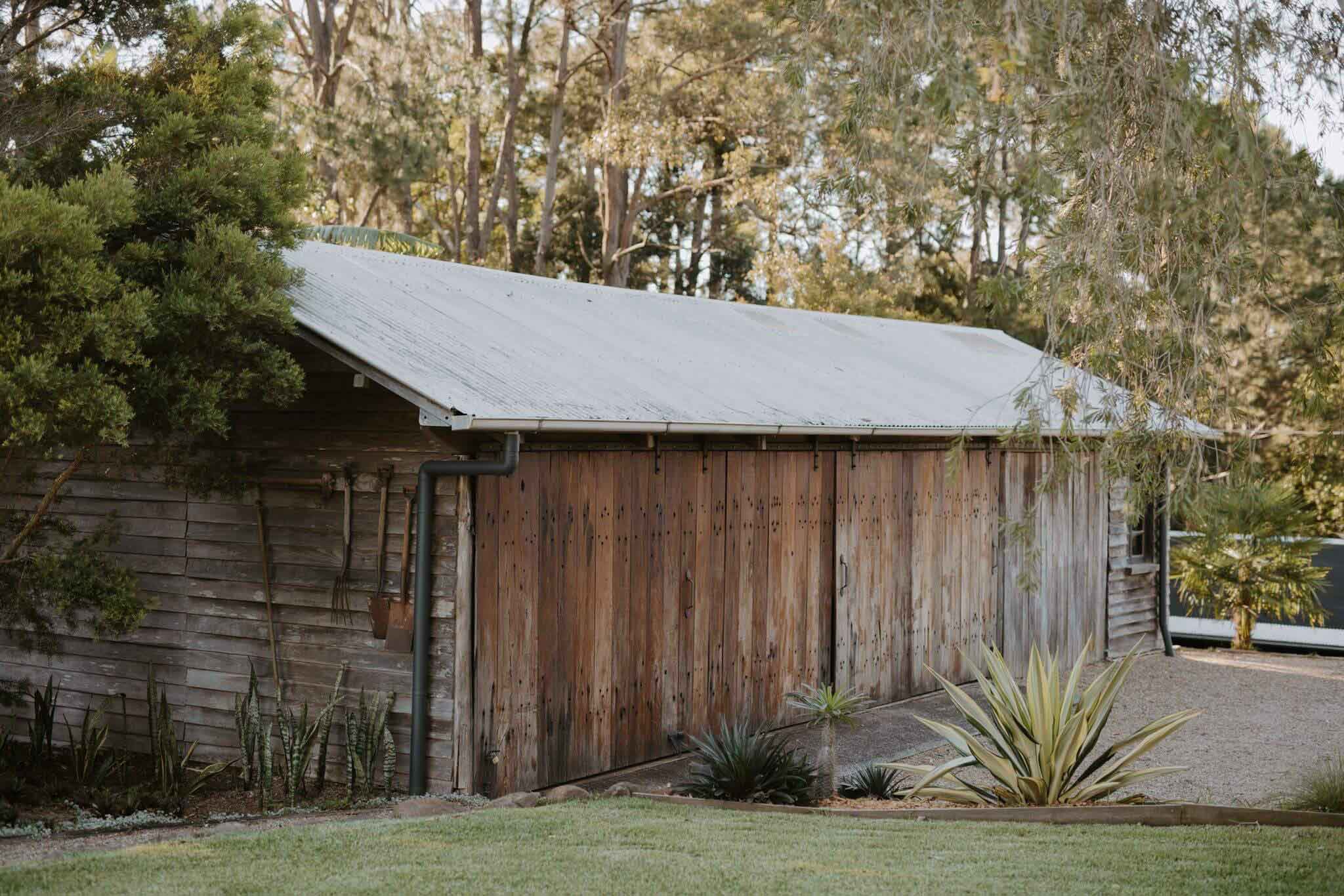 Original Australian timber shed at The Perch, Byron Beach Abodes